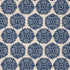 Gilded Star Block Print fabric in navy on natural color - pattern number 181541 - by Schumacher in the Drusus Tabor collection