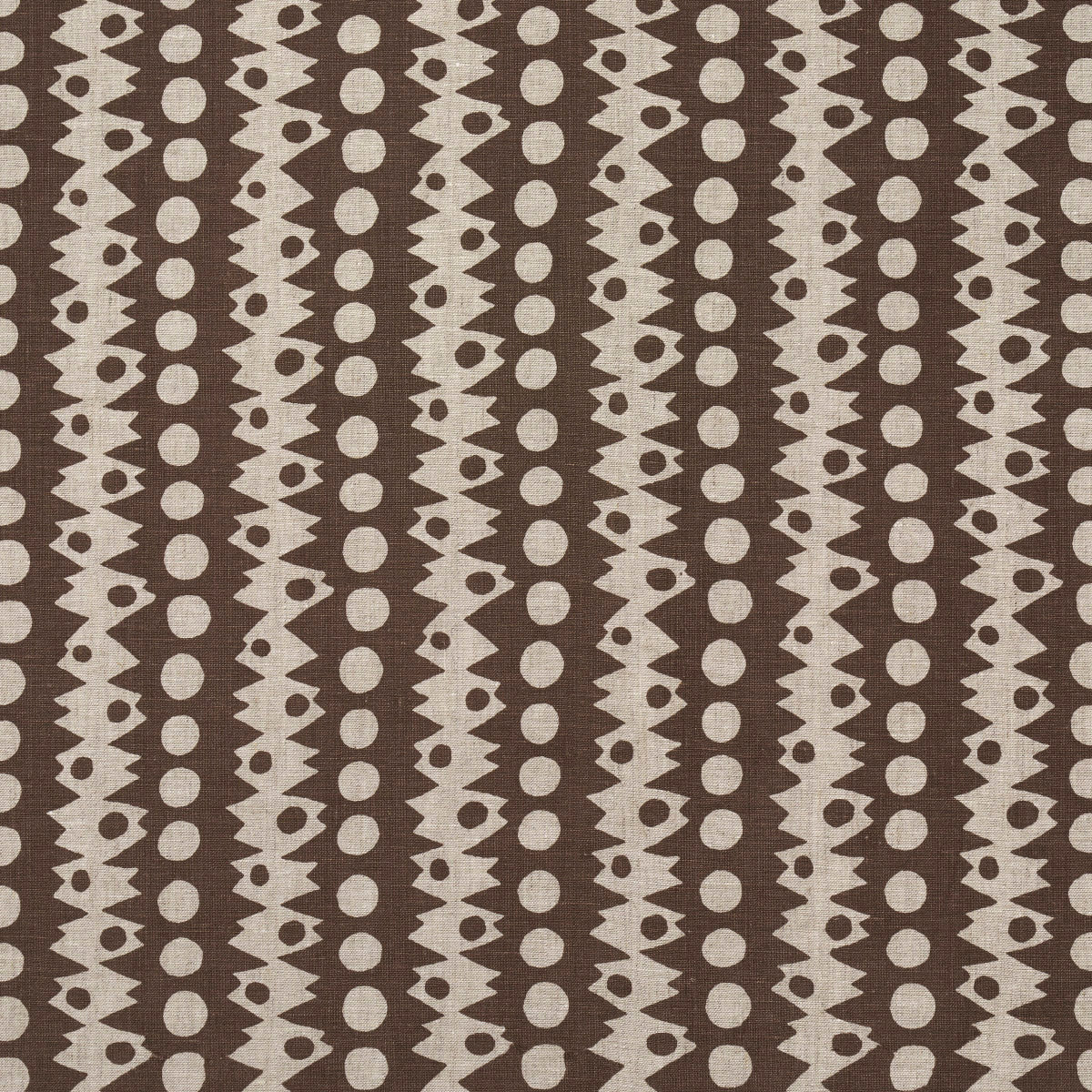 Trickledown fabric in brown on natural color - pattern number 181553 - by Schumacher in the Drusus Tabor collection