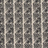 Venetian Zig Zag Block Print fabric in black on natural color - pattern number 181562 - by Schumacher in the Drusus Tabor collection