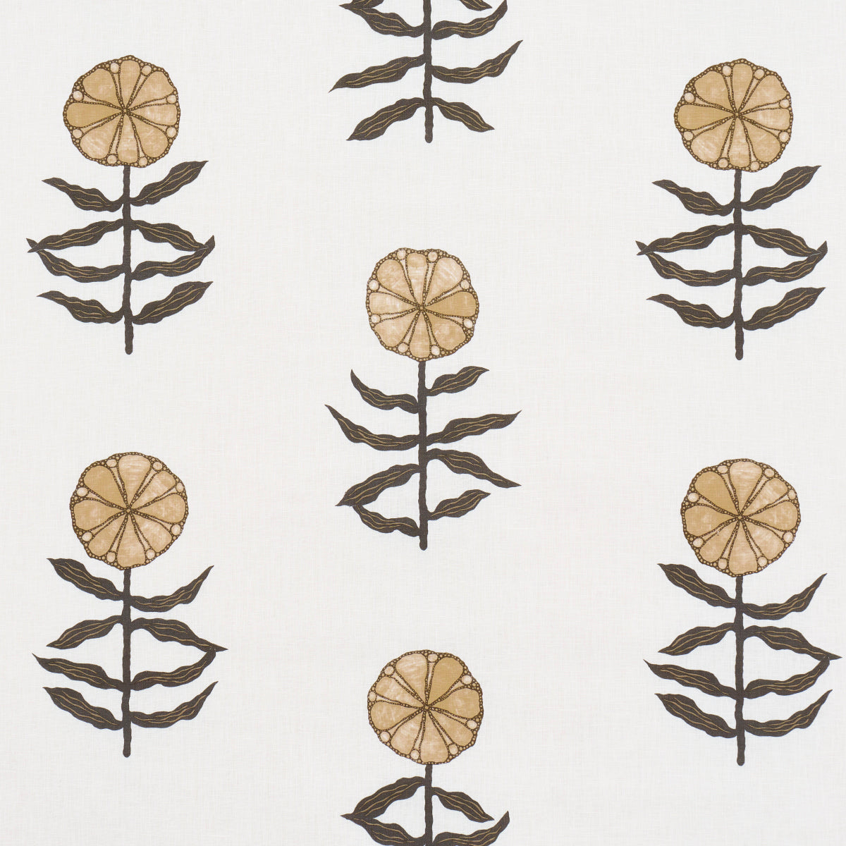 Pretty Petals fabric in neutral color - pattern number 181661 - by Schumacher in the Marian Mcevoy collection