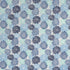 Dahlia Hand Block Print fabric in blues color - pattern number 181800 - by Schumacher in the Molly Mahon collection