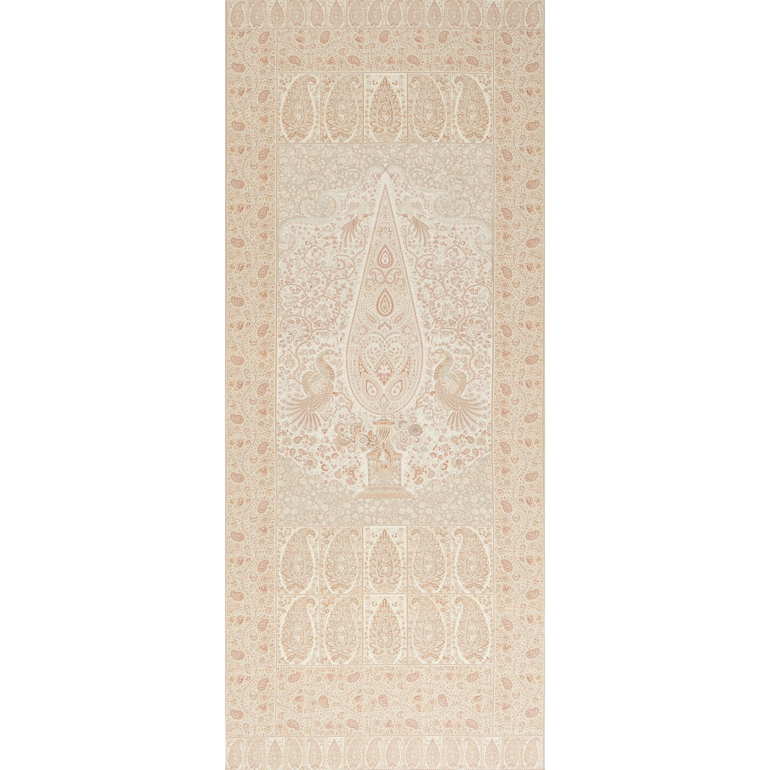 Colmery Paisley Panel fabric in parchment color - pattern number 181820 - by Schumacher in the Le Max collection
