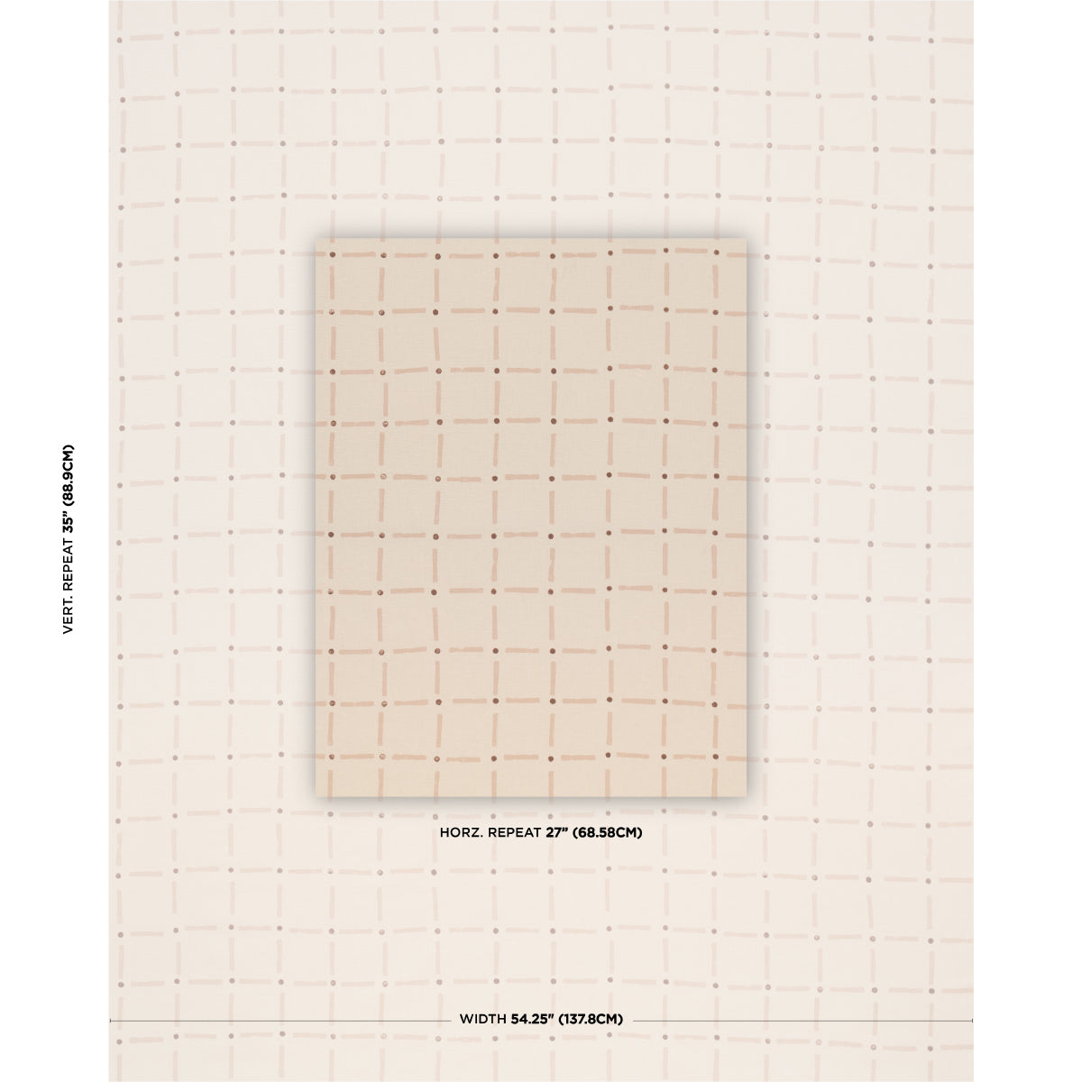 Drifting Grid fabric in petal color - pattern number 181850 - by Schumacher in the Caroline Z Hurley collection