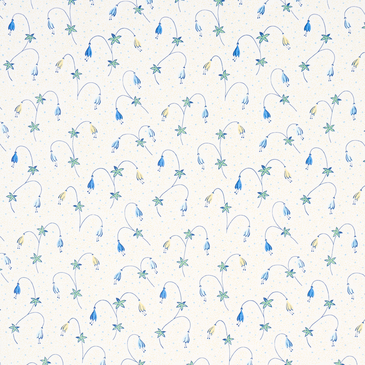 Lolly Floral fabric in blues color - pattern number 181931 - by Schumacher in the Domino Effect collection