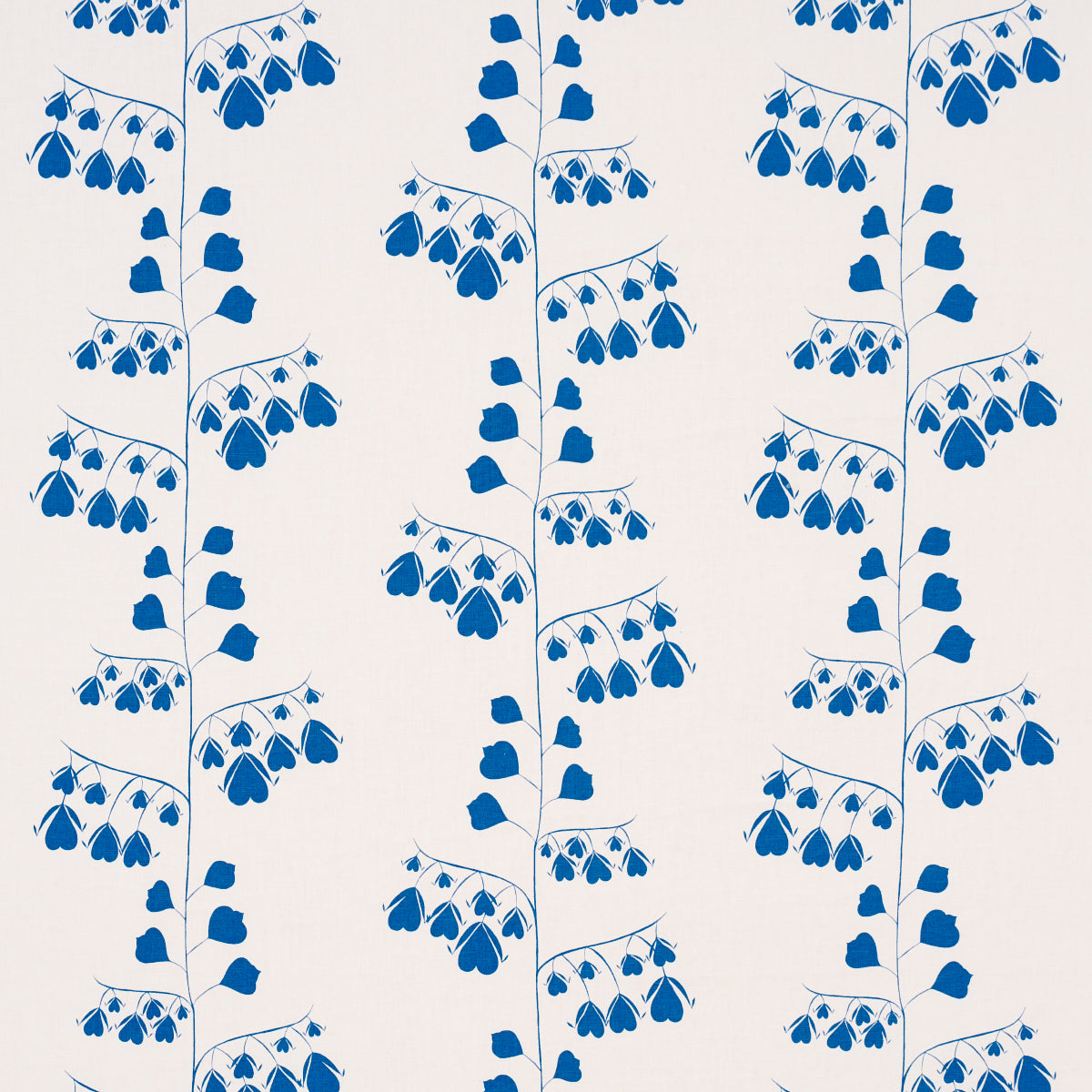 Bleeding Hearts fabric in blue color - pattern number 181961 - by Schumacher in the Peg Norriss collection
