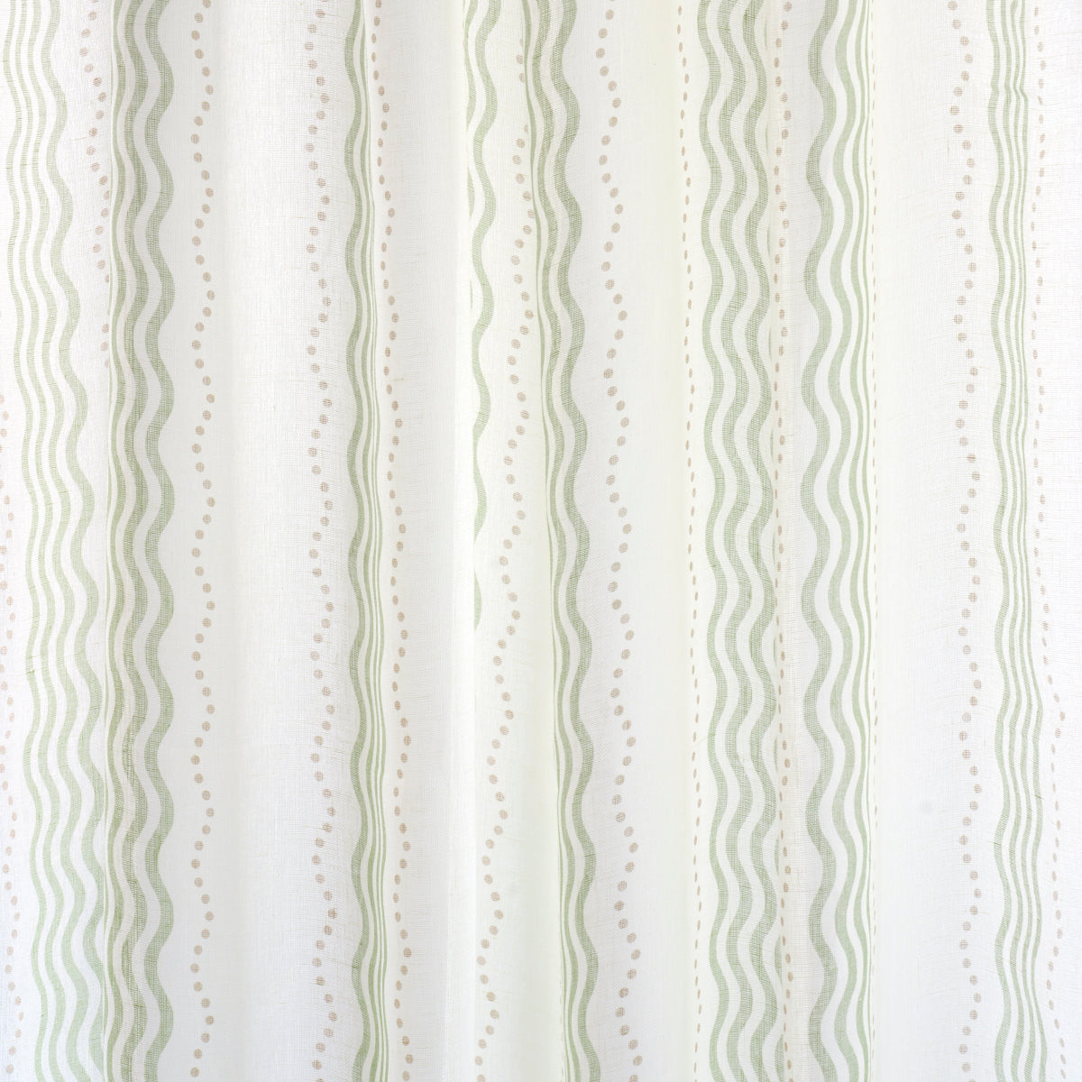 Margot Linen Sheer fabric in green color - pattern number 182010 - by Schumacher in the Rita Konig collection