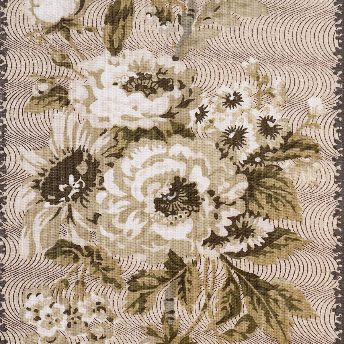 Elizabeth Chintz fabric in neutral color - pattern number 182041 - by Schumacher in the Rita Konig collection