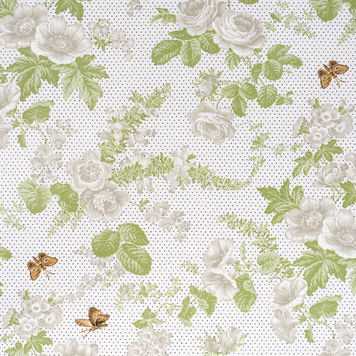 Sibyl Chintz fabric in neutral color - pattern number 182081 - by Schumacher in the Rita Konig collection