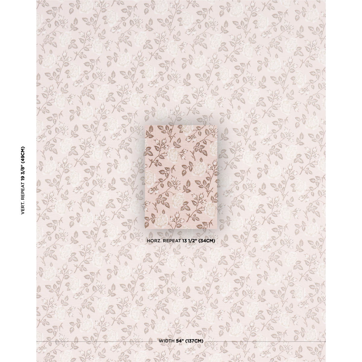 Lavinia fabric in pink color - pattern number 182102 - by Schumacher in the Veere Grenney collection