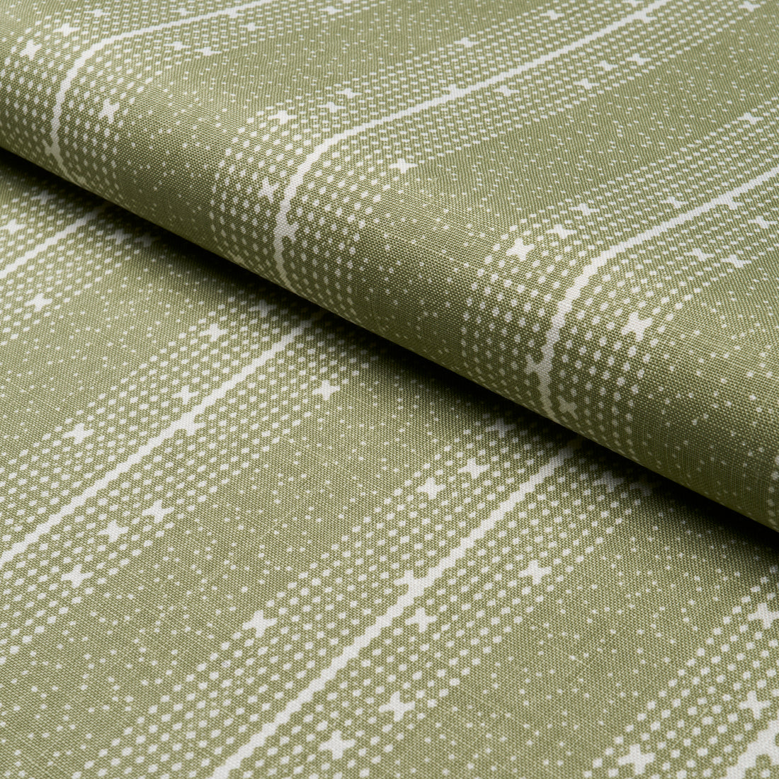 Stella Stripe fabric in moss color - pattern number 182110 - by Schumacher in the Veere Grenney collection