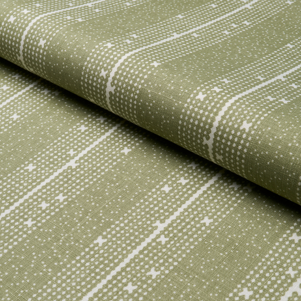 Stella Stripe fabric in moss color - pattern number 182110 - by Schumacher in the Veere Grenney collection