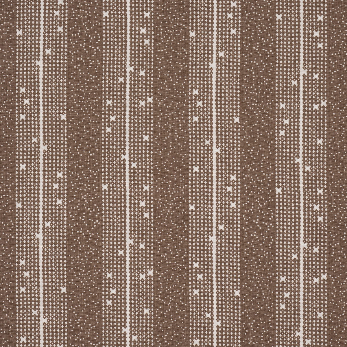 Stella Stripe fabric in brown color - pattern number 182111 - by Schumacher in the Veere Grenney collection