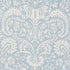 Suffolk Damask fabric in blue color - pattern number 182121 - by Schumacher in the Veere Grenney collection