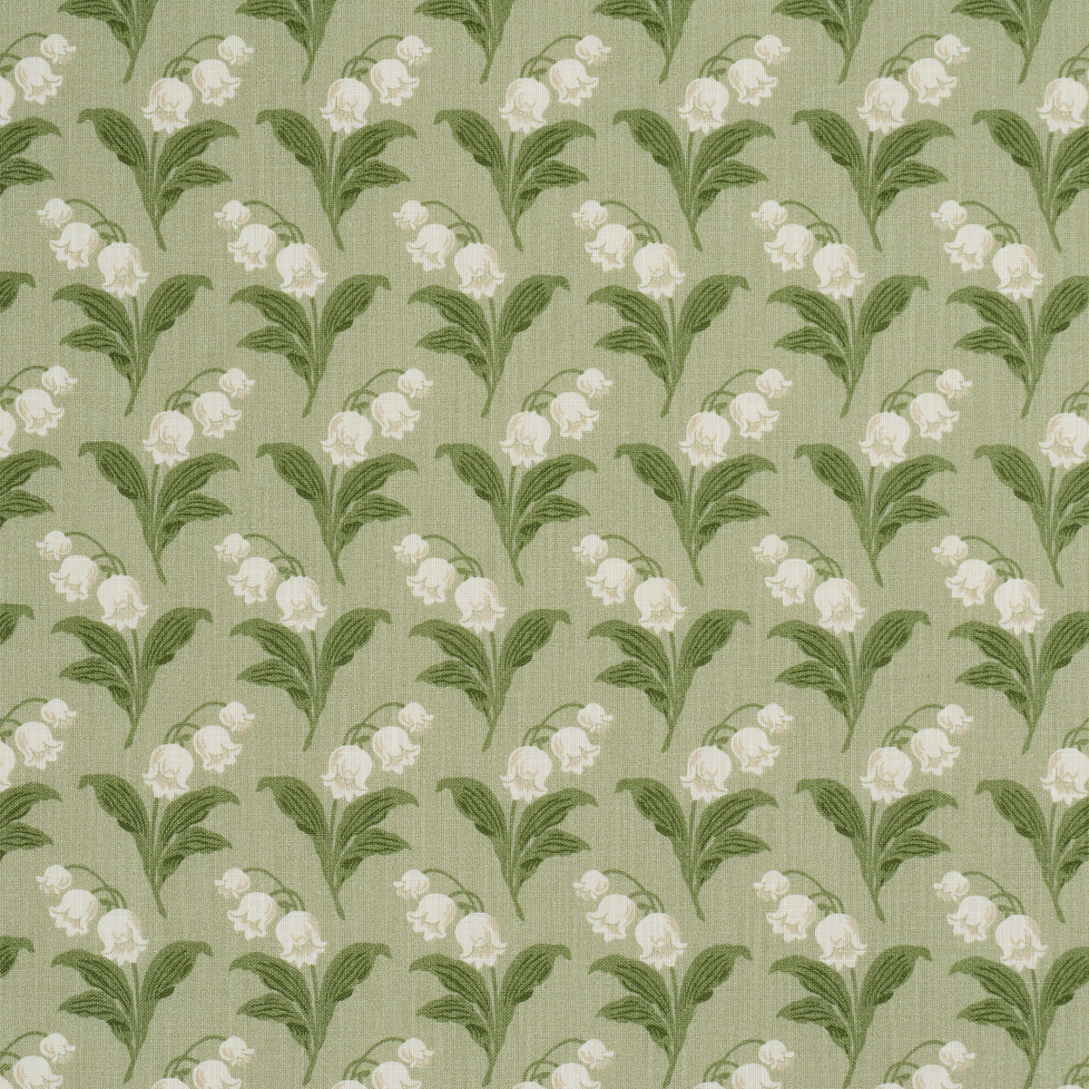 Lily Of The Valley Indoor Outdoor fabric in moss color - pattern number 182140 - by Schumacher in the Craft Revival collection