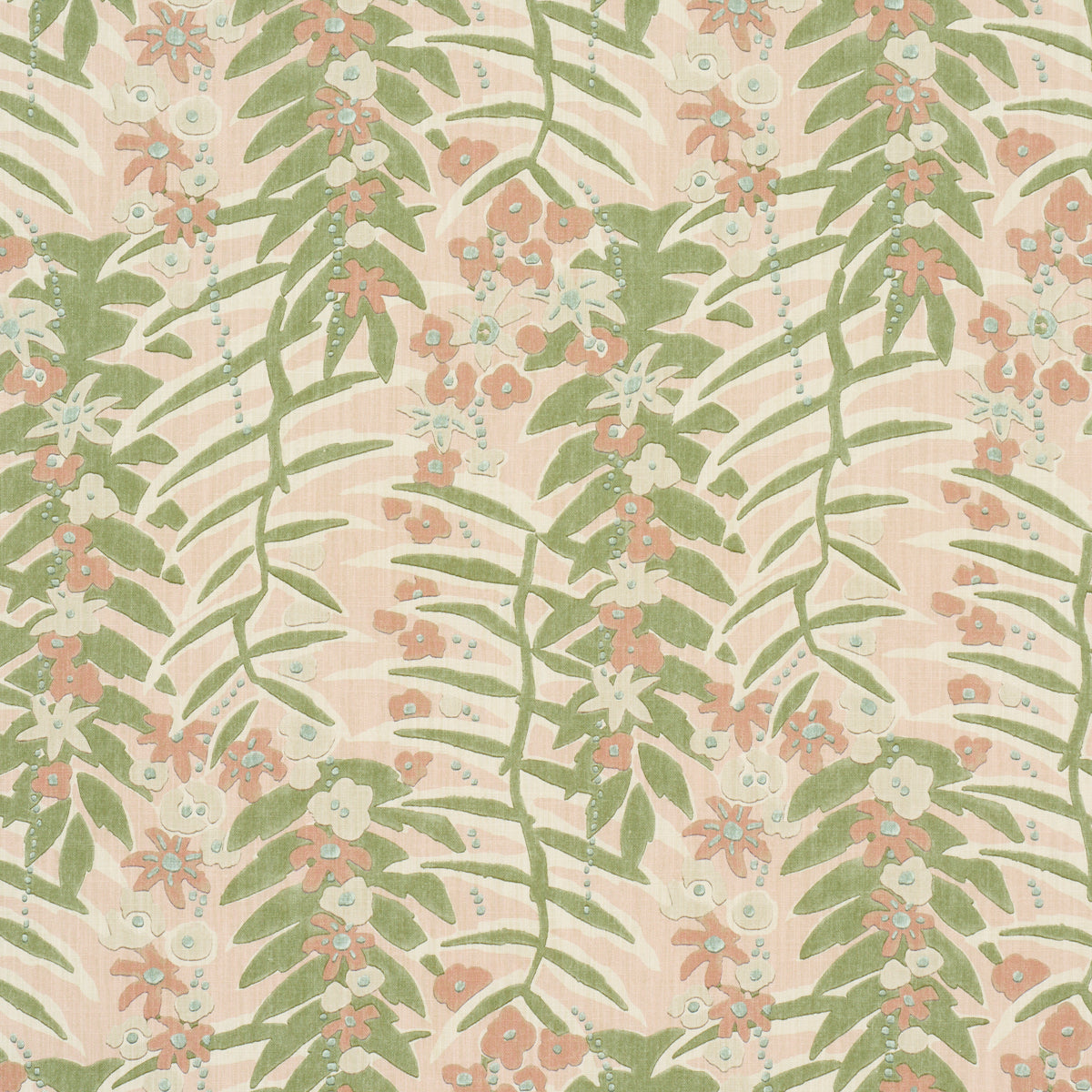 Ashbee Botanical fabric in petal color - pattern number 182150 - by Schumacher in the Craft Revival collection