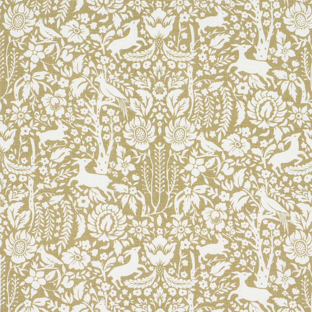 Deerfield fabric in moss color - pattern number 182170 - by Schumacher in the Craft Revival collection