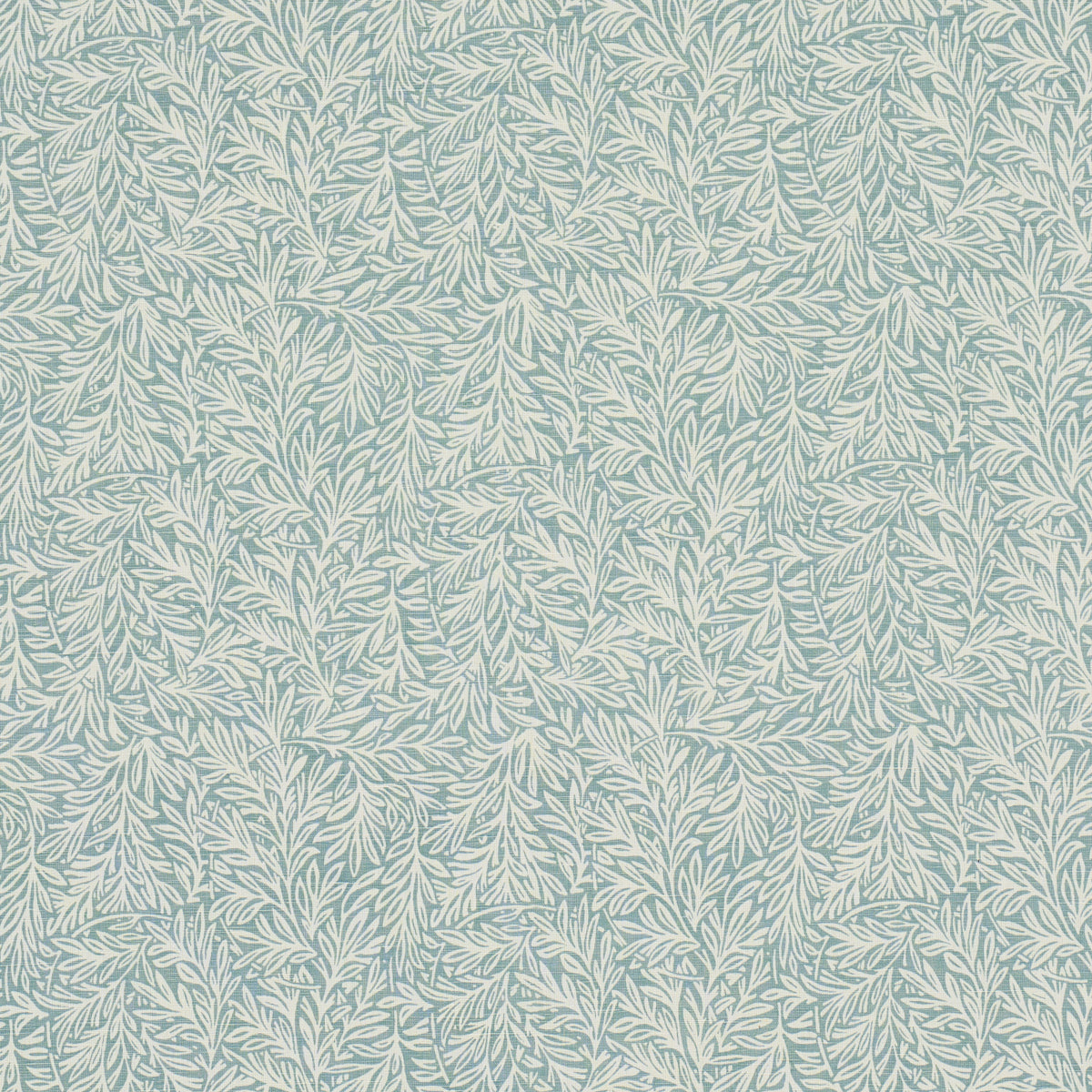 Willow Leaf fabric in aqua color - pattern number 182180 - by Schumacher in the Craft Revival collection