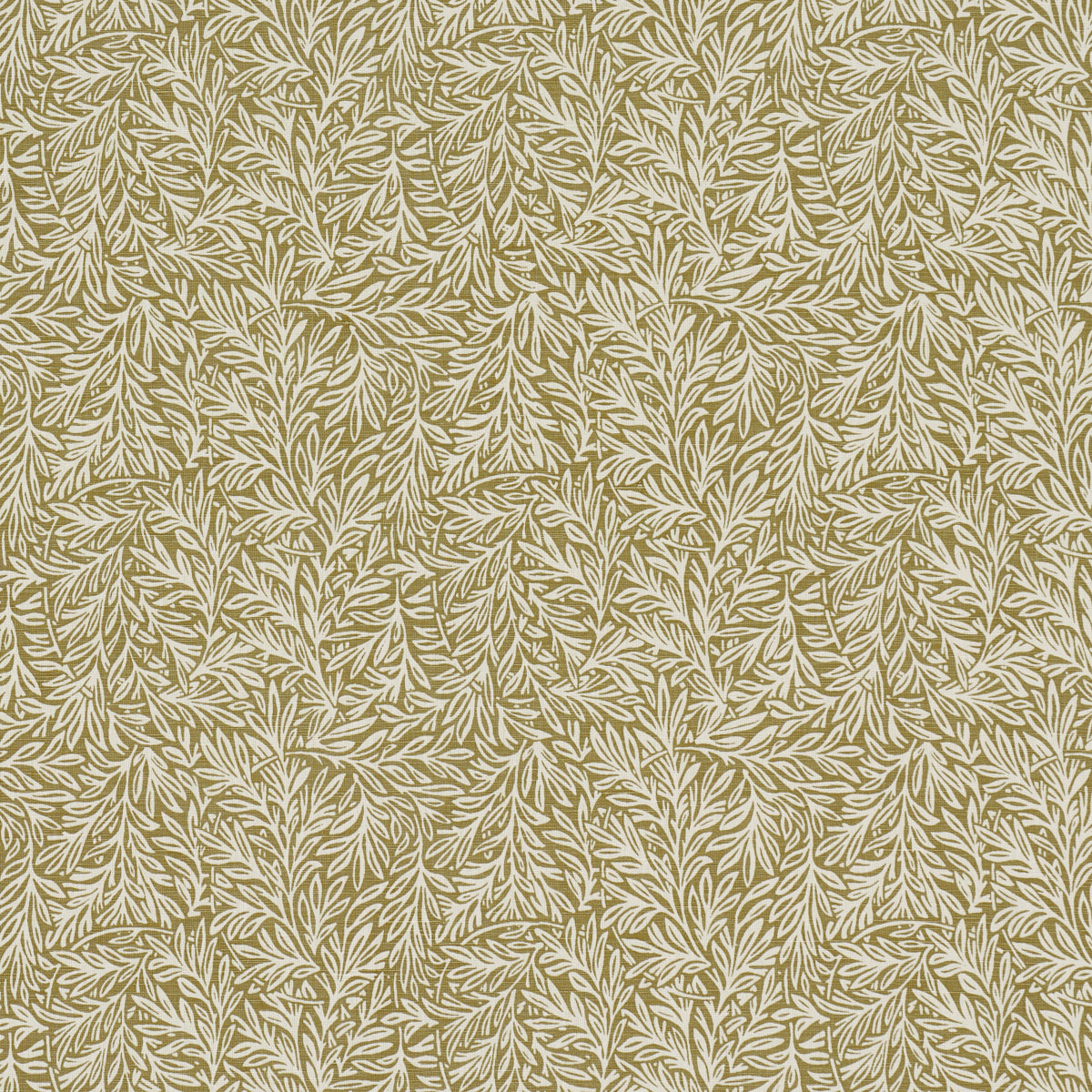Willow Leaf fabric in moss color - pattern number 182181 - by Schumacher in the Craft Revival collection
