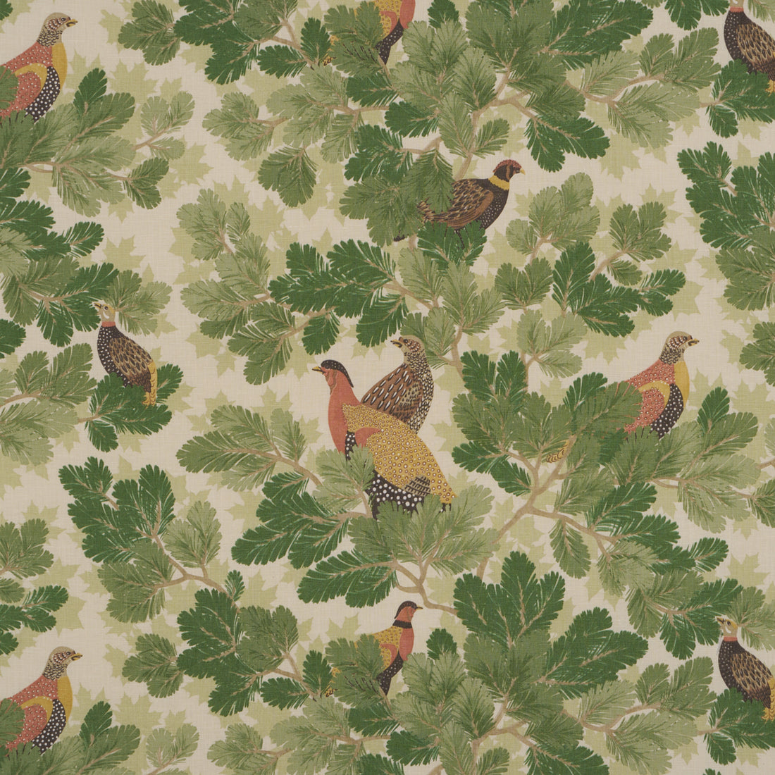 Covey Hedge fabric in pine color - pattern number 182250 - by Schumacher in the A Country Life collection