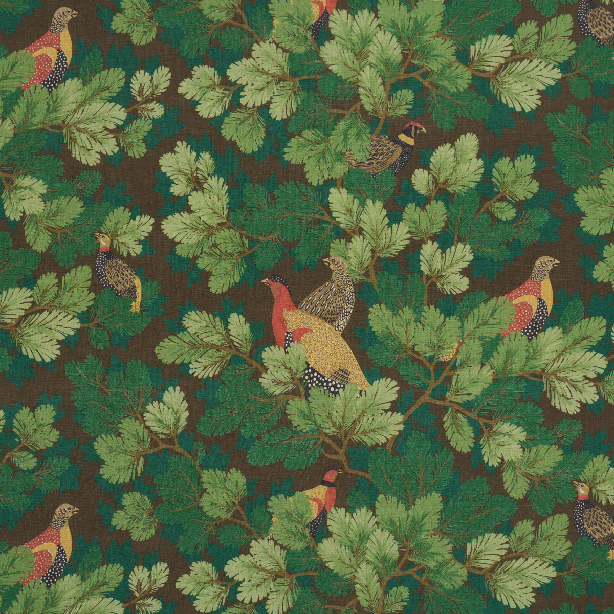 Covey Hedge fabric in chestnut color - pattern number 182251 - by Schumacher in the A Country Life collection