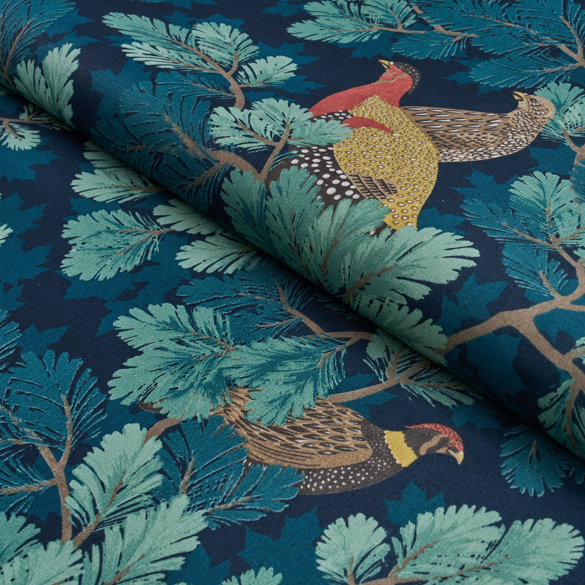 Covey Hedge fabric in midnight color - pattern number 182252 - by Schumacher in the A Country Life collection
