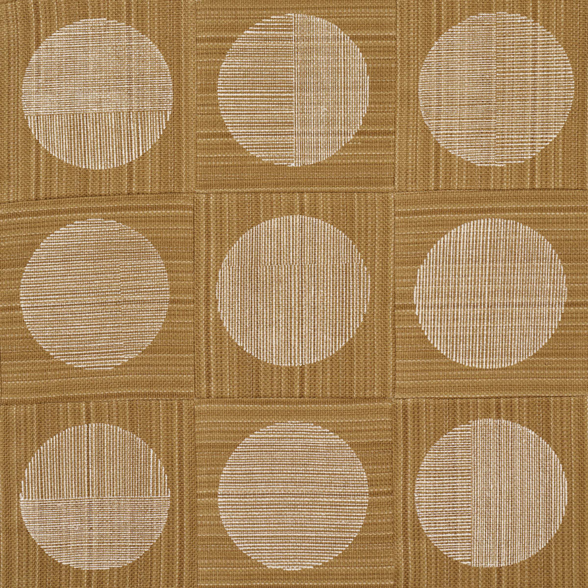 Una Hand Block Print fabric in ochre color - pattern number 182300 - by Schumacher in the Mesa collection