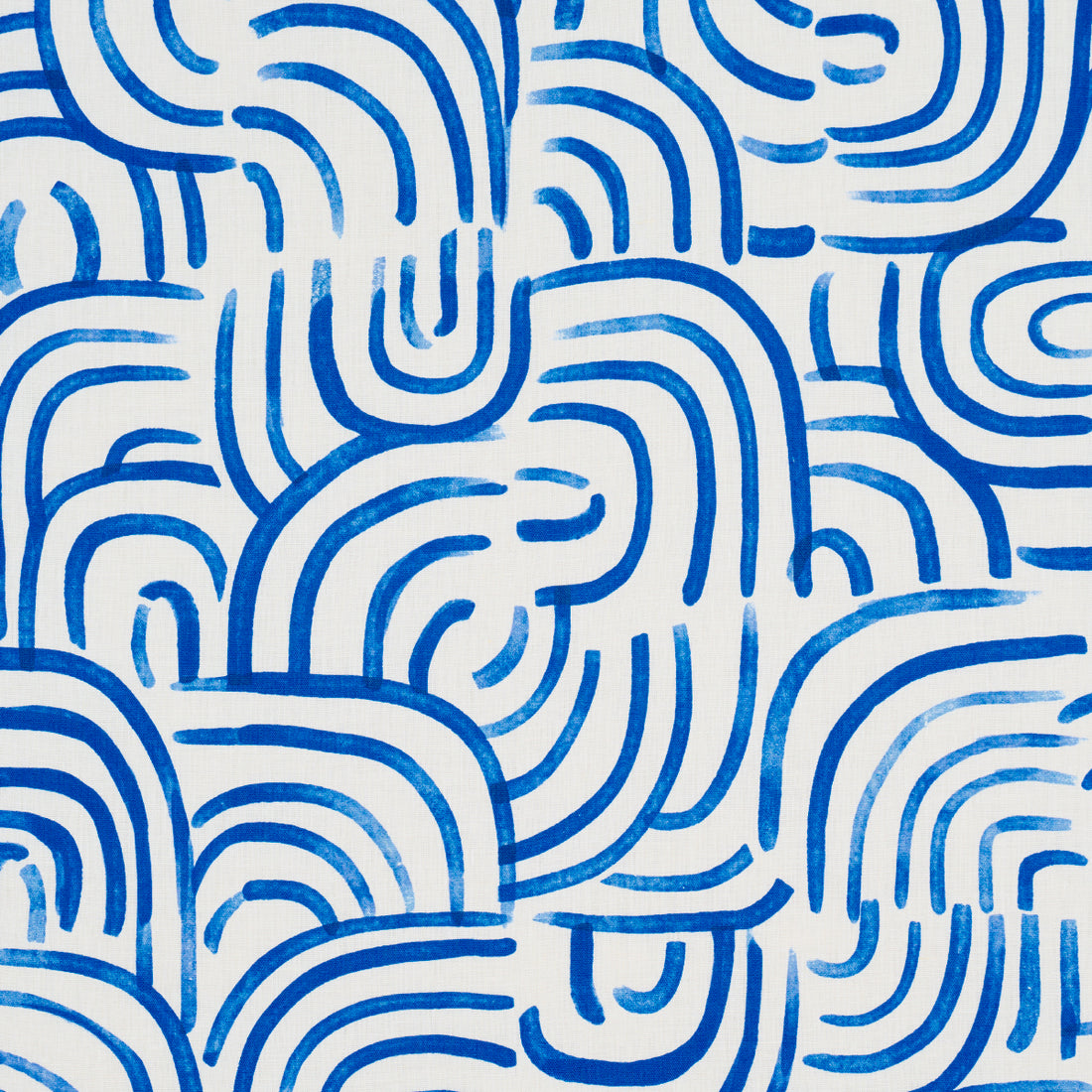 New Beat fabric in bright blue color - pattern number 182360 - by Schumacher in the Backdrop collection
