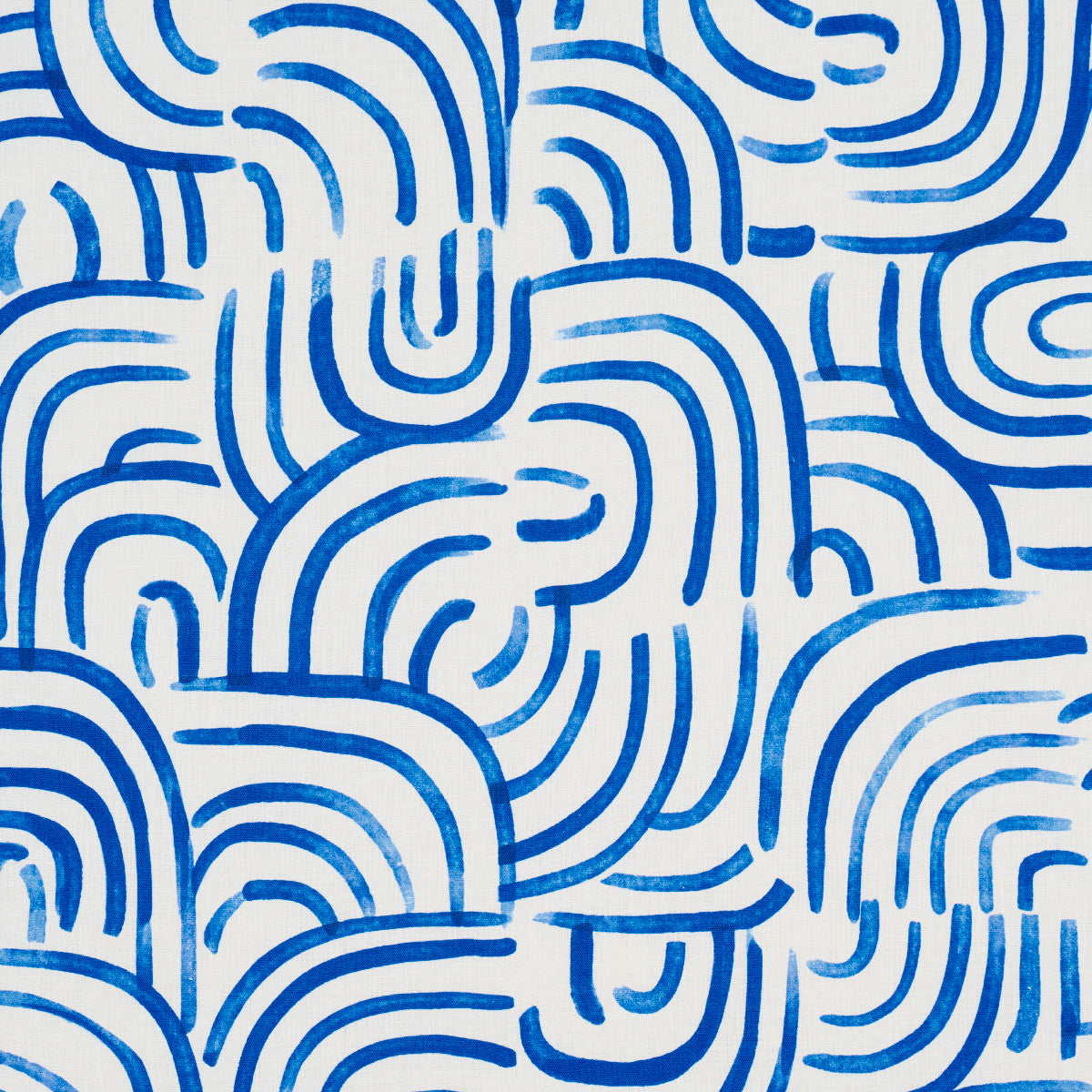 New Beat fabric in bright blue color - pattern number 182360 - by Schumacher in the Backdrop collection