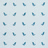 Birds Hand Block Print fabric in navy on sky color - pattern number 182382 - by Schumacher in the Caroline Z Hurley collection