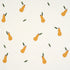 Pears Hand Block Print fabric in green and ochre on white color - pattern number 182390 - by Schumacher in the Caroline Z Hurley collection