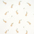 Pears Hand Block Print fabric in buff and sage on white color - pattern number 182391 - by Schumacher in the Caroline Z Hurley collection