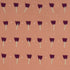 Tulip Play Hand Block Print fabric in violet on rust color - pattern number 182401 - by Schumacher in the Caroline Z Hurley collection