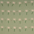 Tulip Play Hand Block Print fabric in peach on sage color - pattern number 182402 - by Schumacher in the Caroline Z Hurley collection