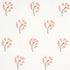 Ginkgo Hand Block Print fabric in pink and sage on white color - pattern number 182410 - by Schumacher in the Caroline Z Hurley collection