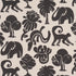 Call Of The Jungle fabric in black color - pattern number 182492 - by Schumacher in the Cloud Nine collection