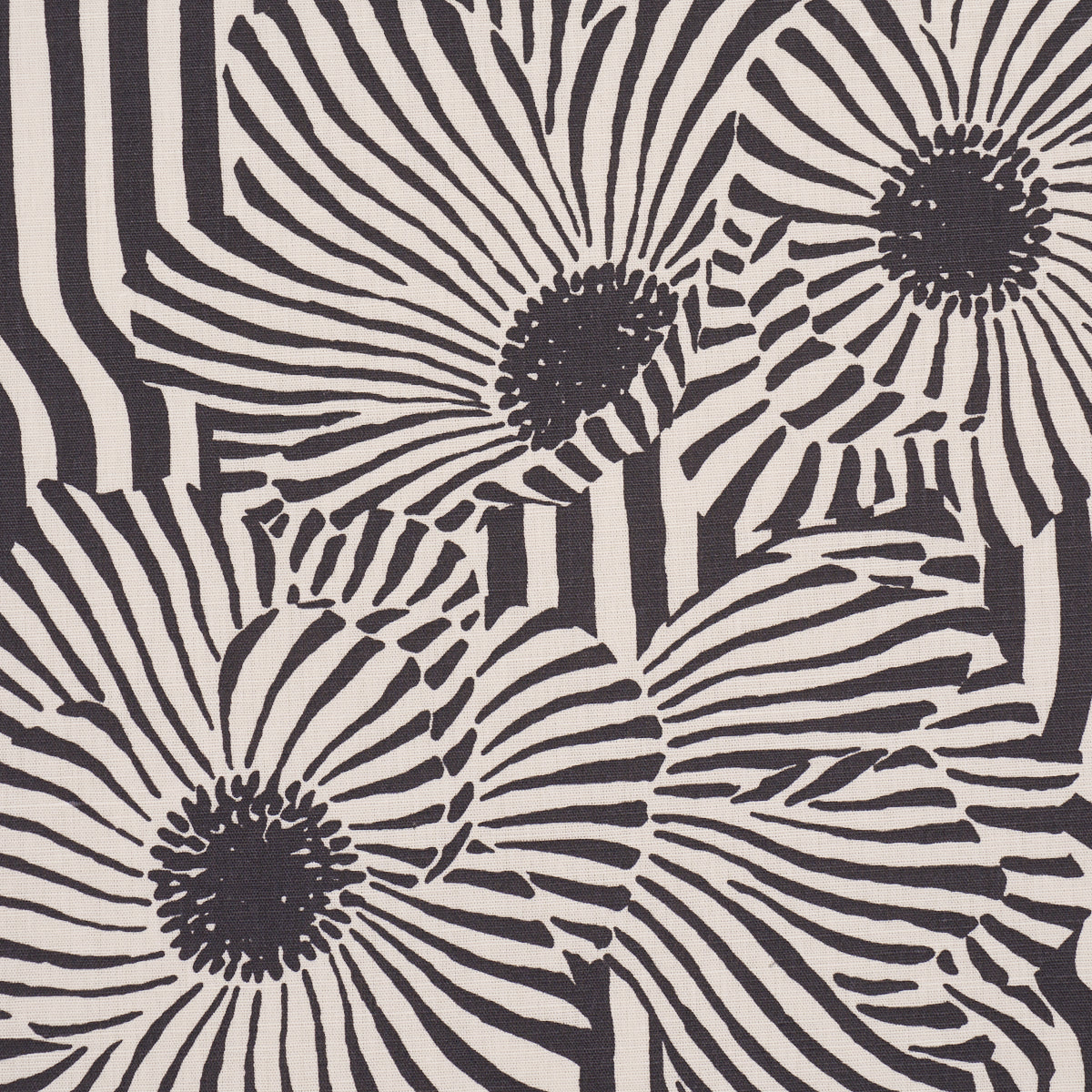 Chaney Floral fabric in carbon color - pattern number 182542 - by Schumacher in the Schumacher Original Prints collection