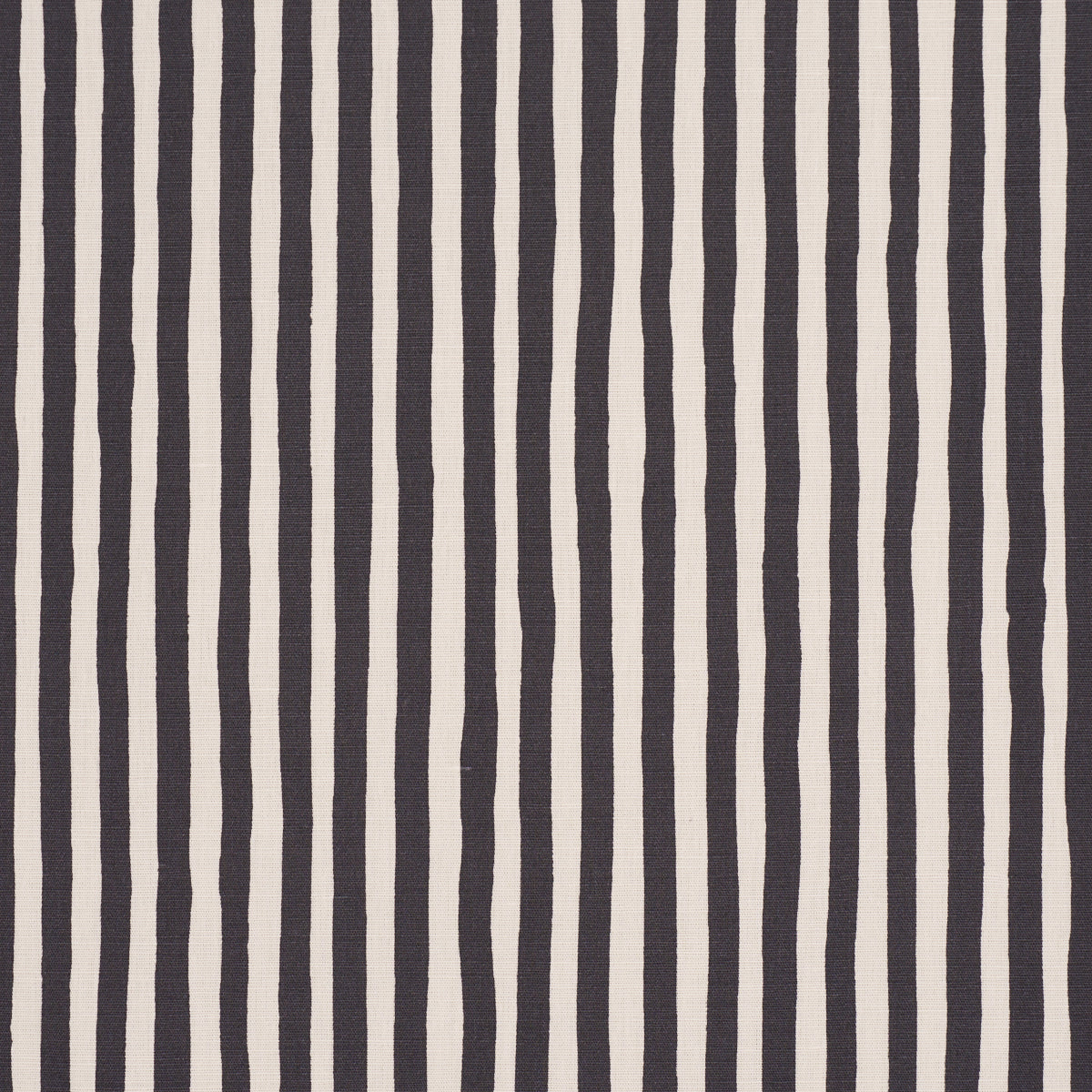 Chaney Stripe fabric in carbon color - pattern number 182552 - by Schumacher in the Schumacher Original Prints collection