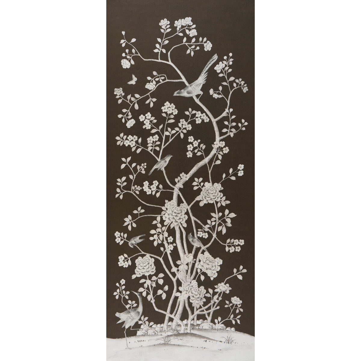 Chinois Palais fabric in chocolate color - pattern number 182560 - by Schumacher in the Mary Mcdonald collection