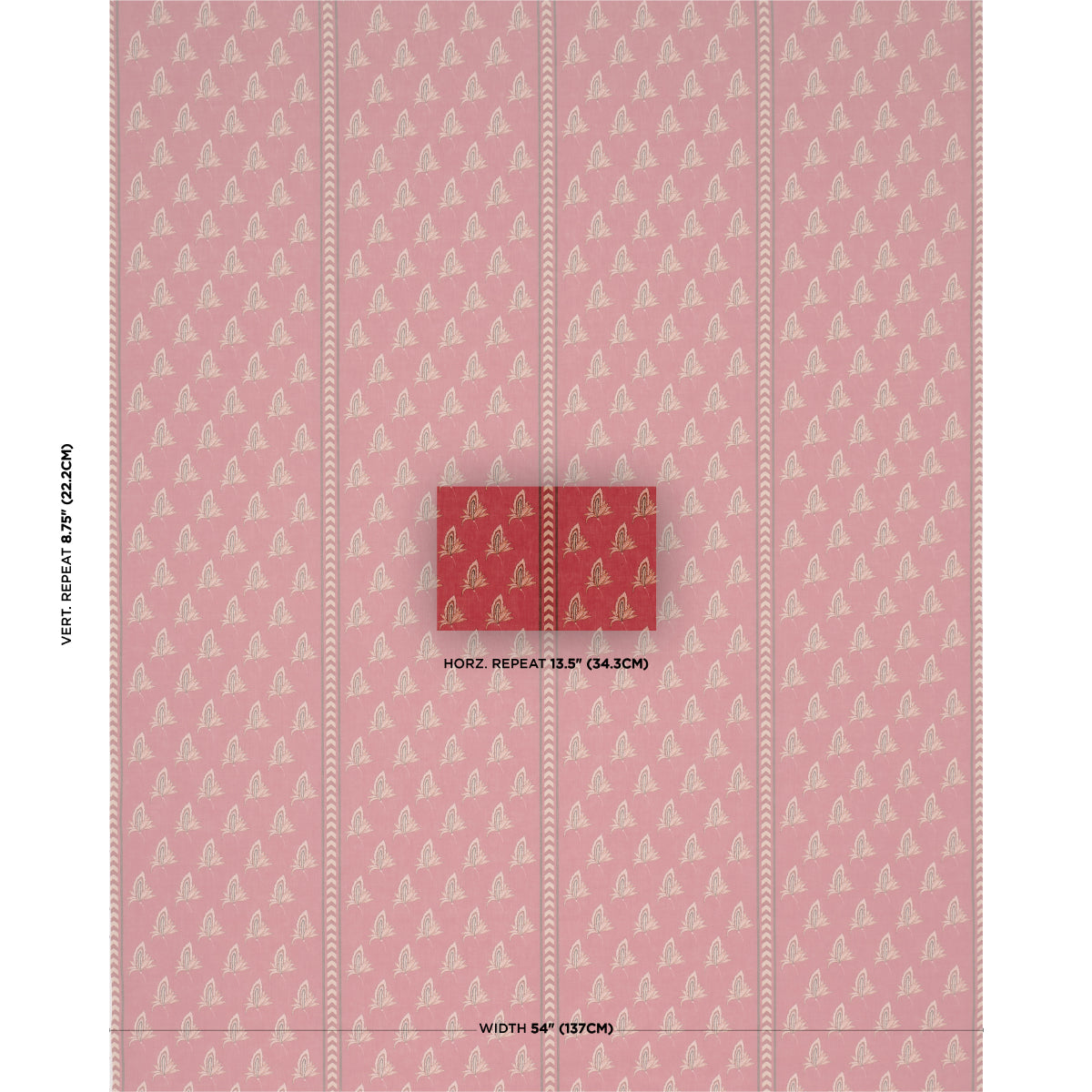 Bangalore Imagination fabric in rouge color - pattern number 182601 - by Schumacher in the Laura Gonzalez collection