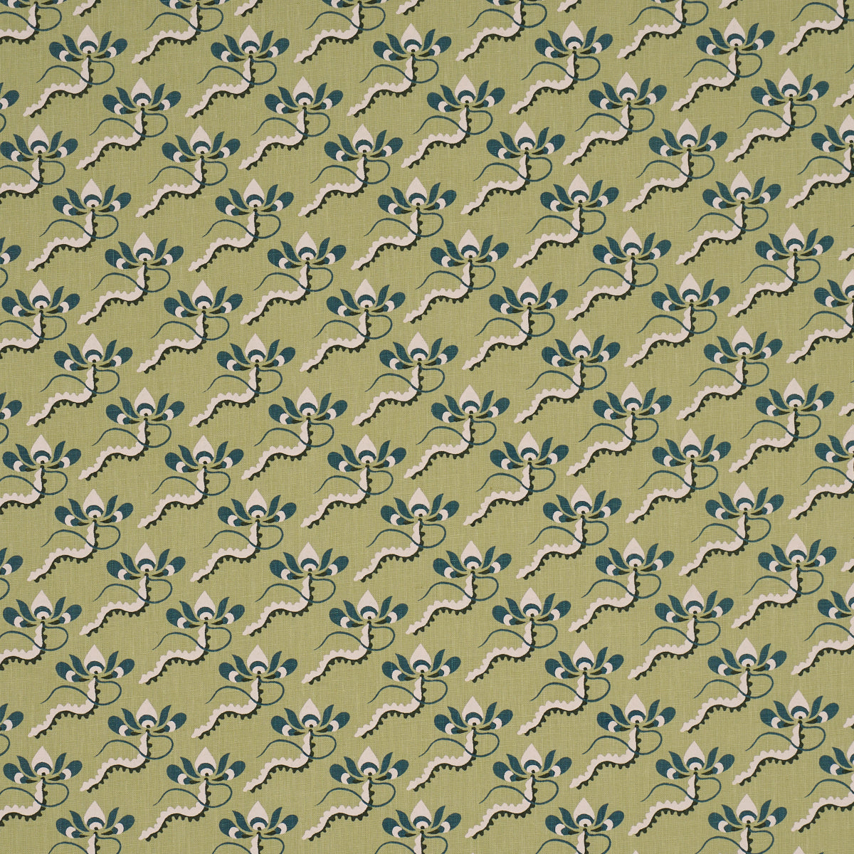 Bombay Rainbow fabric in leaf color - pattern number 182610 - by Schumacher in the Laura Gonzalez collection