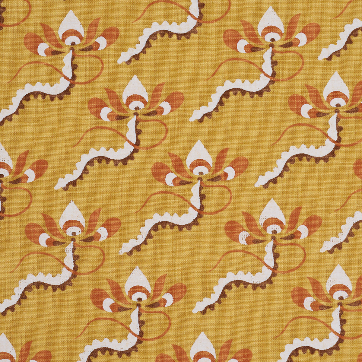 Bombay Rainbow fabric in mimosa color - pattern number 182612 - by Schumacher in the Laura Gonzalez collection
