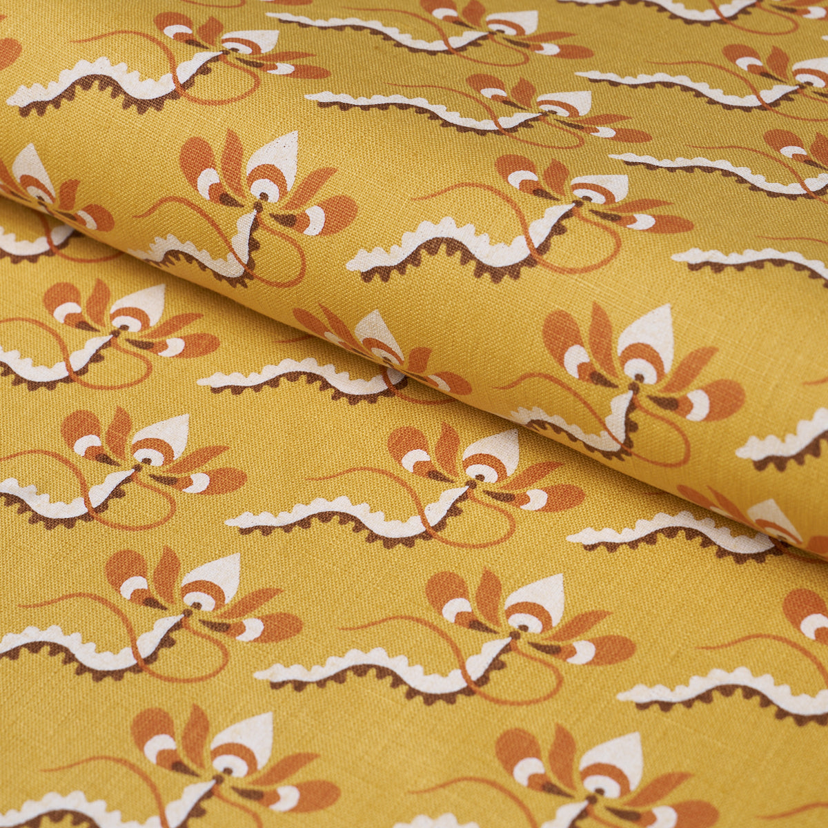 Bombay Rainbow fabric in mimosa color - pattern number 182612 - by Schumacher in the Laura Gonzalez collection