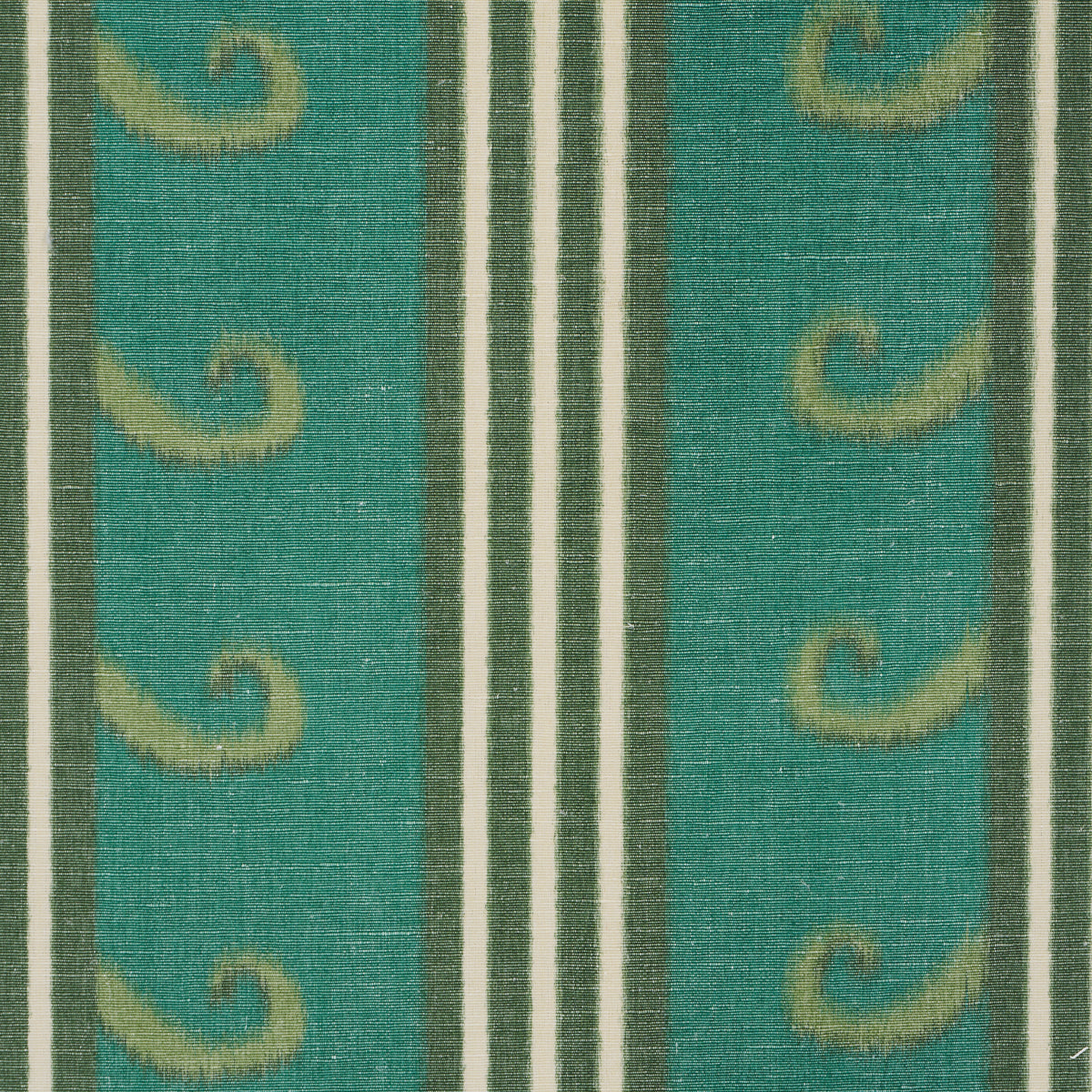 Roman Reverie fabric in teal &amp; leaf color - pattern number 182630 - by Schumacher in the Laura Gonzalez collection