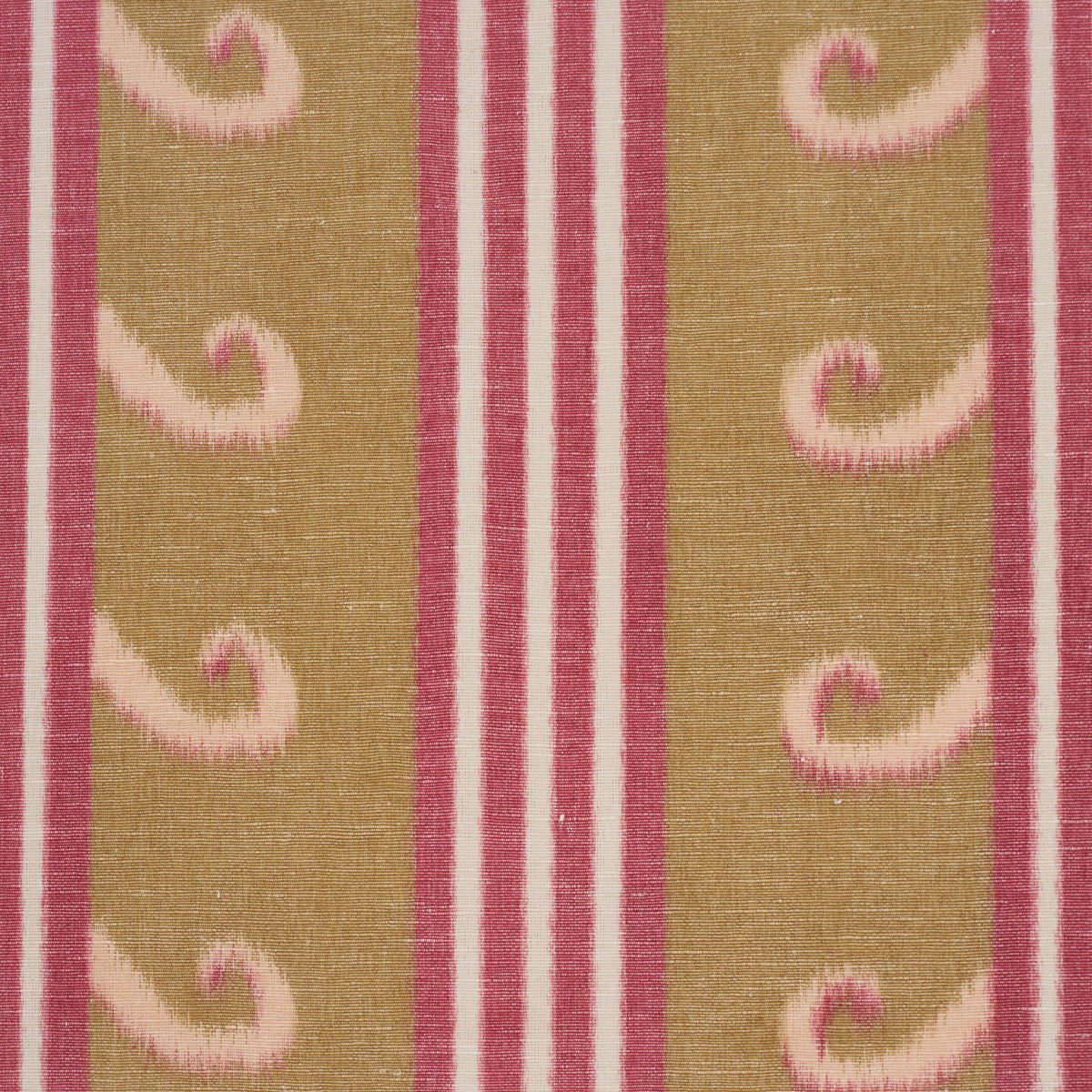Roman Reverie fabric in gold &amp; rose color - pattern number 182631 - by Schumacher in the Laura Gonzalez collection