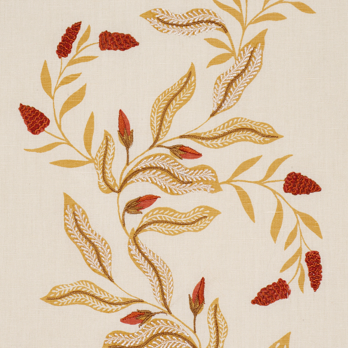 Vagary Vines fabric in honeycomb color - pattern number 182641 - by Schumacher in the Laura Gonzalez collection