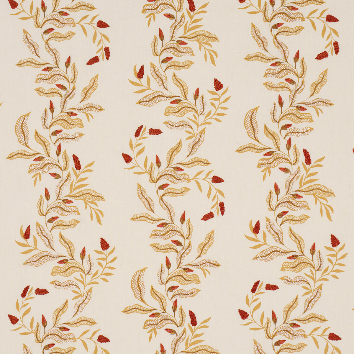 Vagary Vines fabric in honeycomb color - pattern number 182641 - by Schumacher in the Laura Gonzalez collection