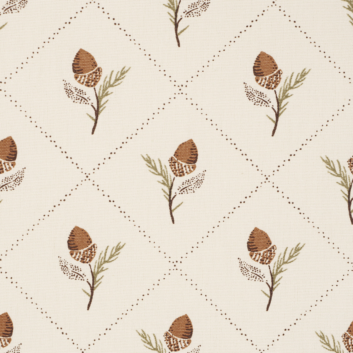 Holden Hand Print fabric in cream color - pattern number 182670 - by Schumacher in the A Country Life collection