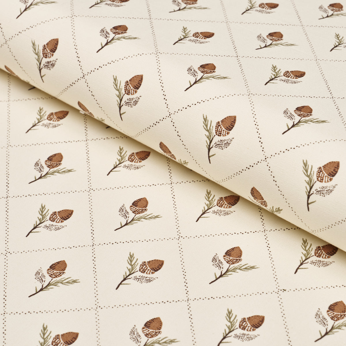 Holden Hand Print fabric in cream color - pattern number 182670 - by Schumacher in the A Country Life collection