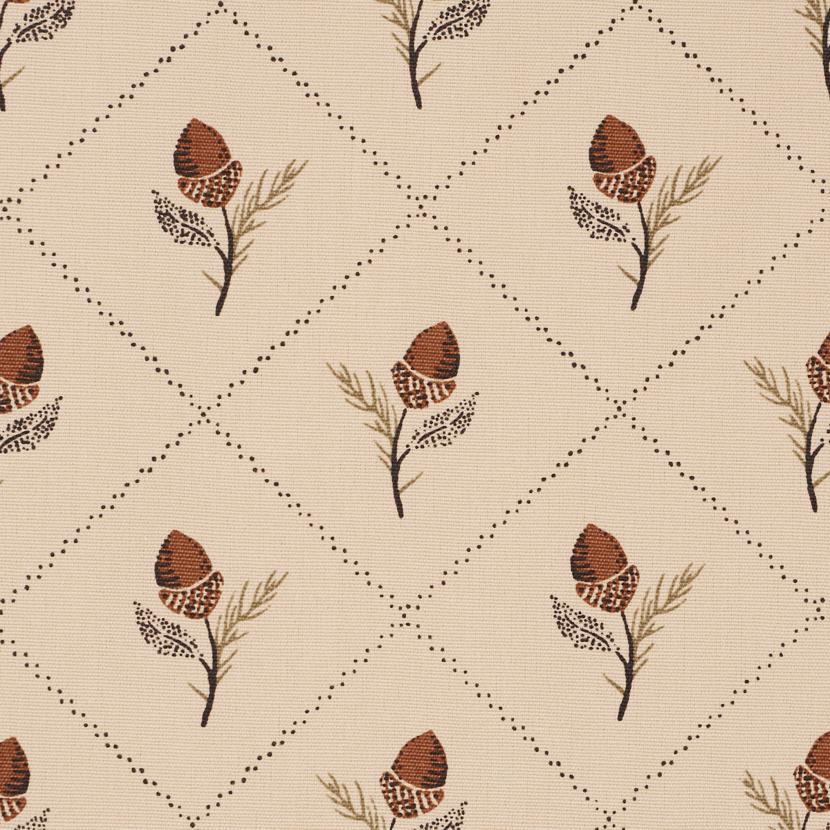 Holden Hand Print fabric in flax color - pattern number 182671 - by Schumacher in the A Country Life collection