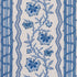 Parvati Floral Stripe fabric in delft color - pattern number 182712 - by Schumacher in the Williamsburg collection
